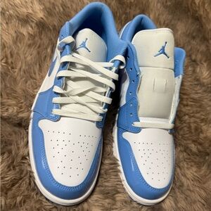 Jordan Men's Sky Blue and White Sneakers